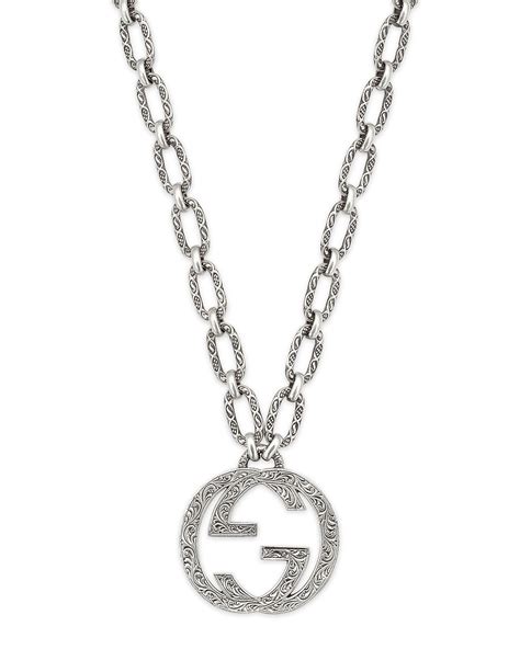 mens gold chain necklace gucci|Gucci interlocking g necklace gold.